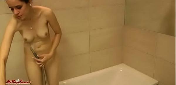  Slim Sexy Indian Bhabhi In Bathroom Taking Shower Known As Jasmine Mathur